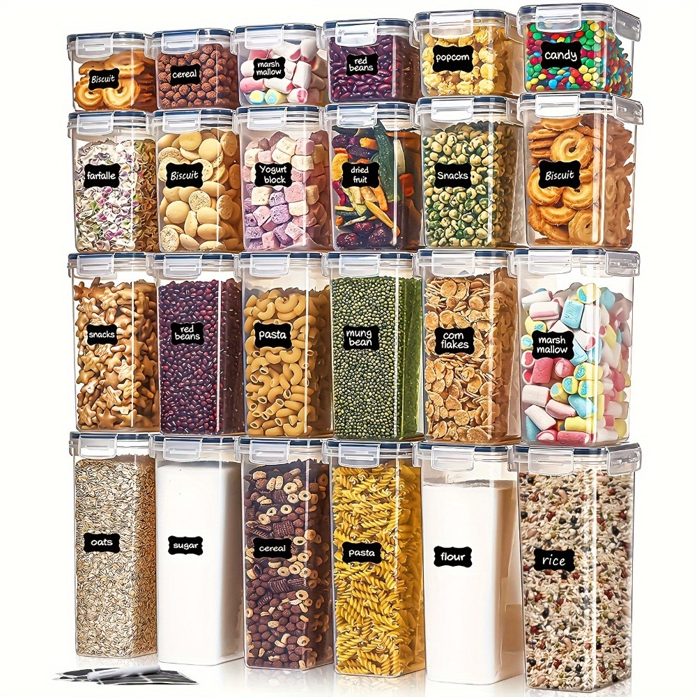 Food Storage Time - 밀폐용기 24피스 세트 용기 12개 뚜껑