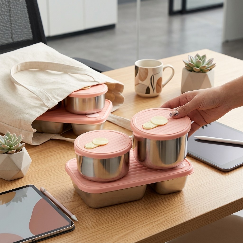 Food Storage Safety - 전자레인지 사용 가능 304 스테인리스 도시락