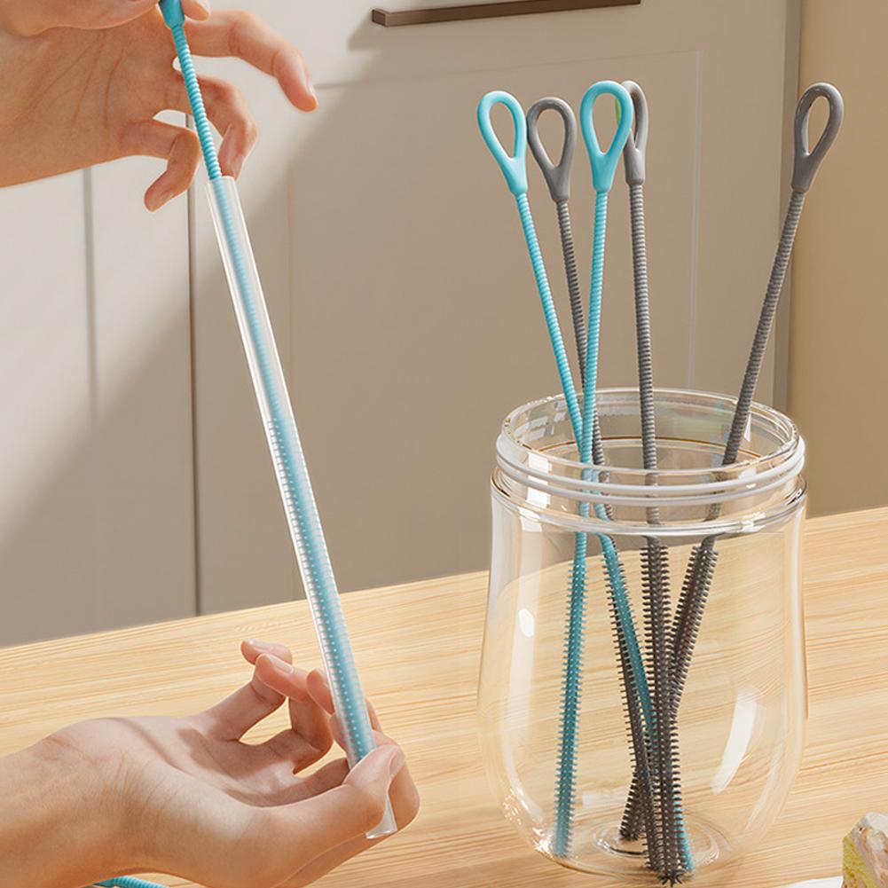Food Storage Long Term - 2개입 25cm 실리콘 빨대 브러쉬, 재사용