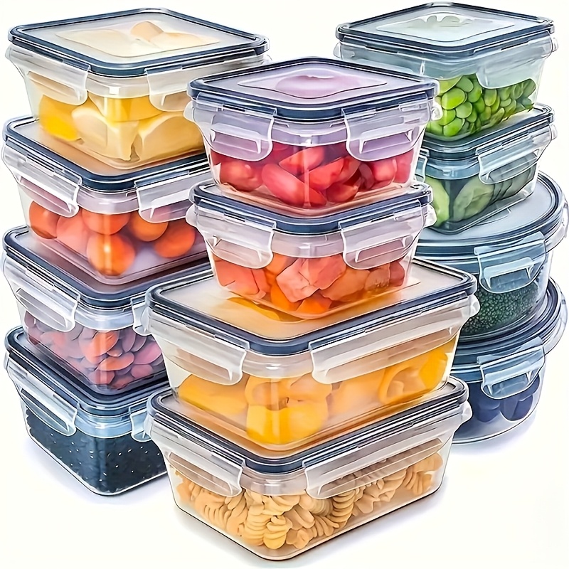 Food Storage Bins - 8Pcs 용기 4개 뚜껑 4개 세트