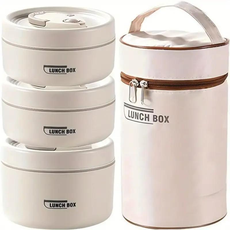 Food Storage Bags Reusable - 휴대용 3피스 스테인리스 스틸 도시락 세트,