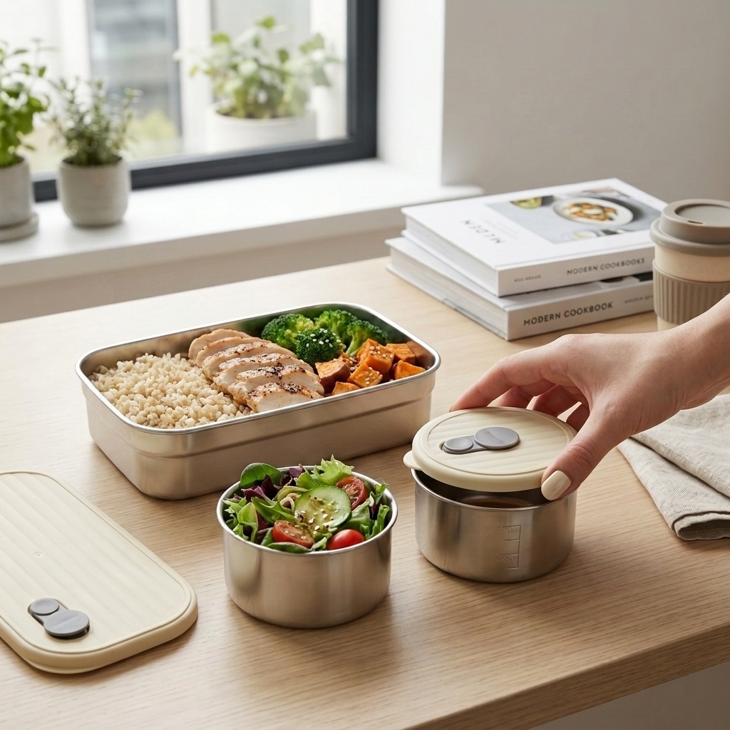 Food Storage Safety - 전자레인지 사용 가능 304 스테인리스 도시락