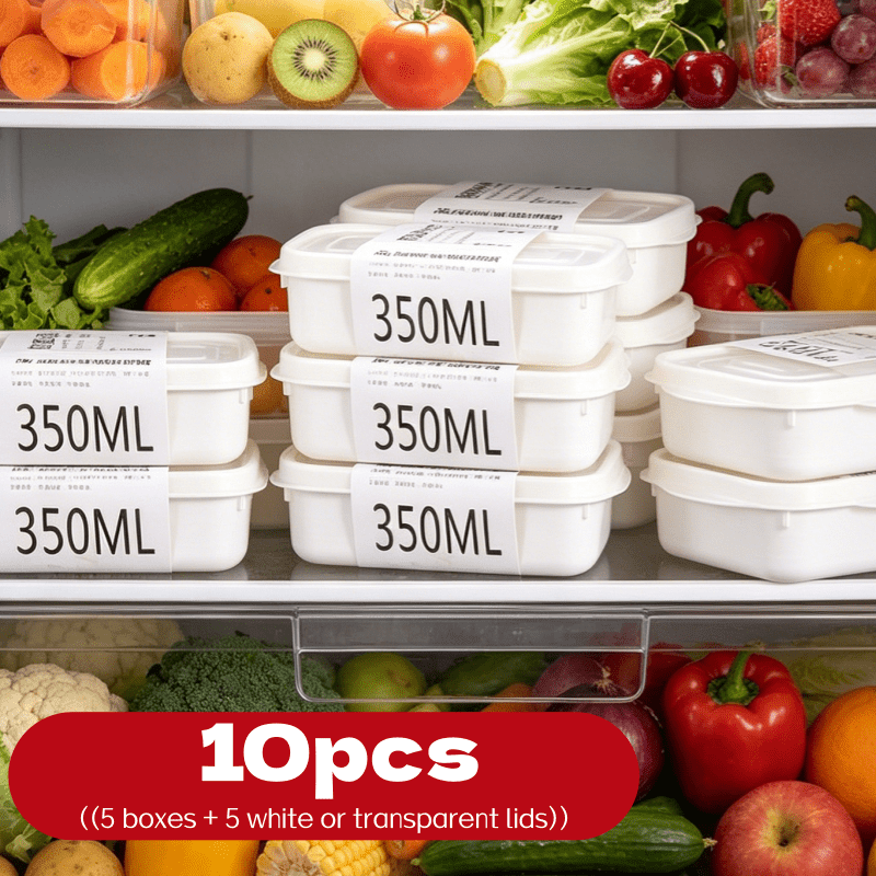 Food Storage Time - 10개 재사용 가능 적층형 식품 보관