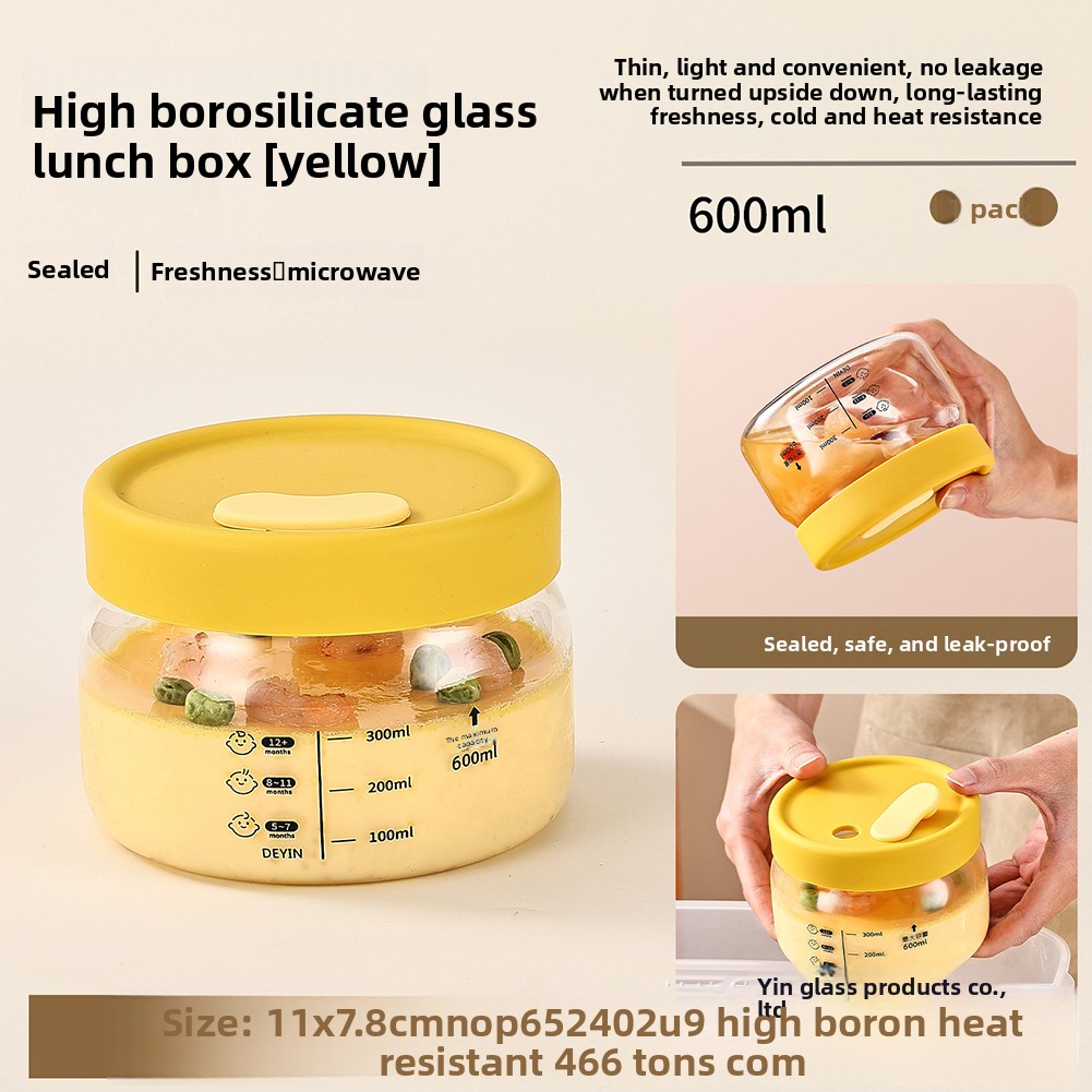 Food Storage Bins - 유리 식품 보관 용기 밀폐 누출