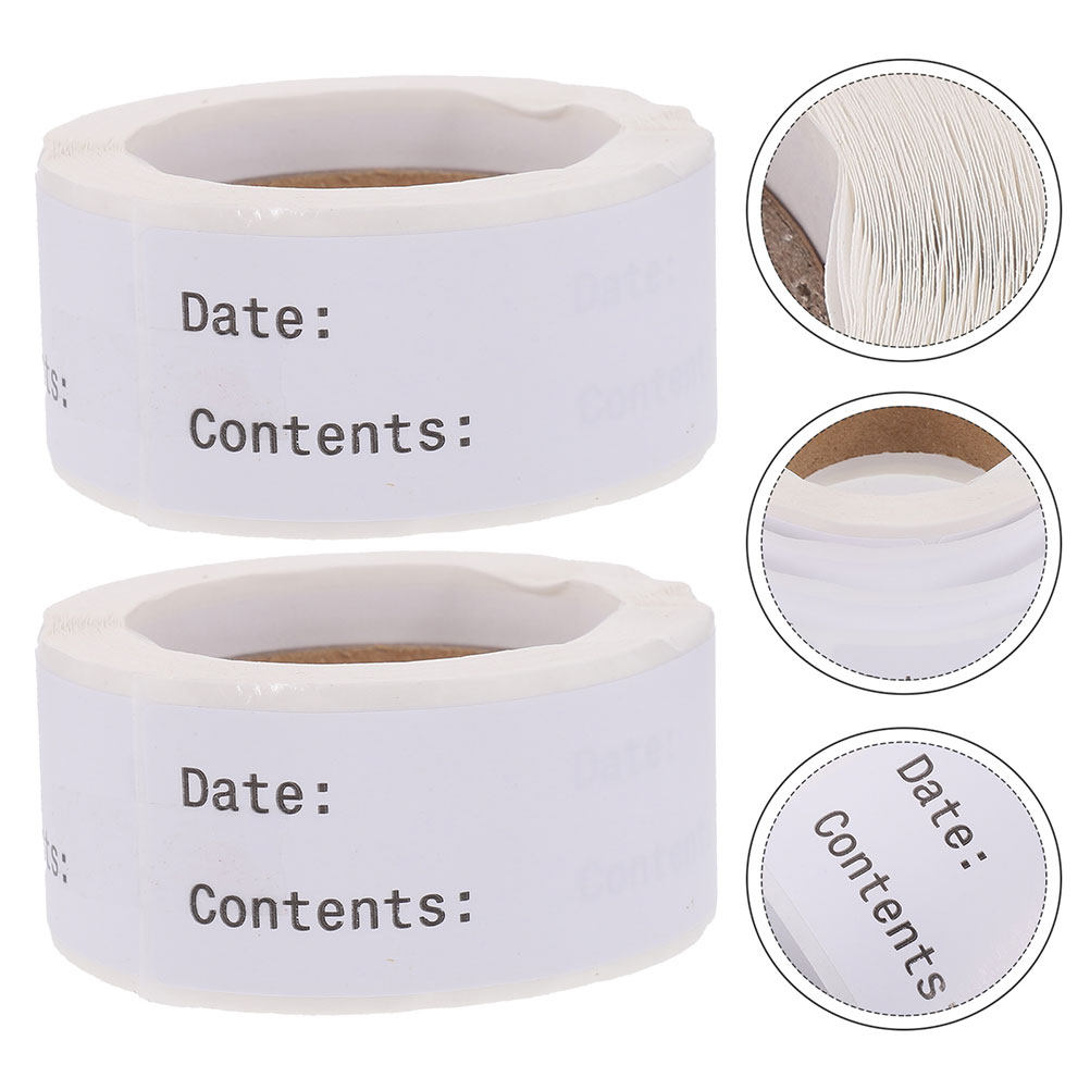 Food Storage Notes - 1롤 빈 식품 라벨 스티커, 간편하게