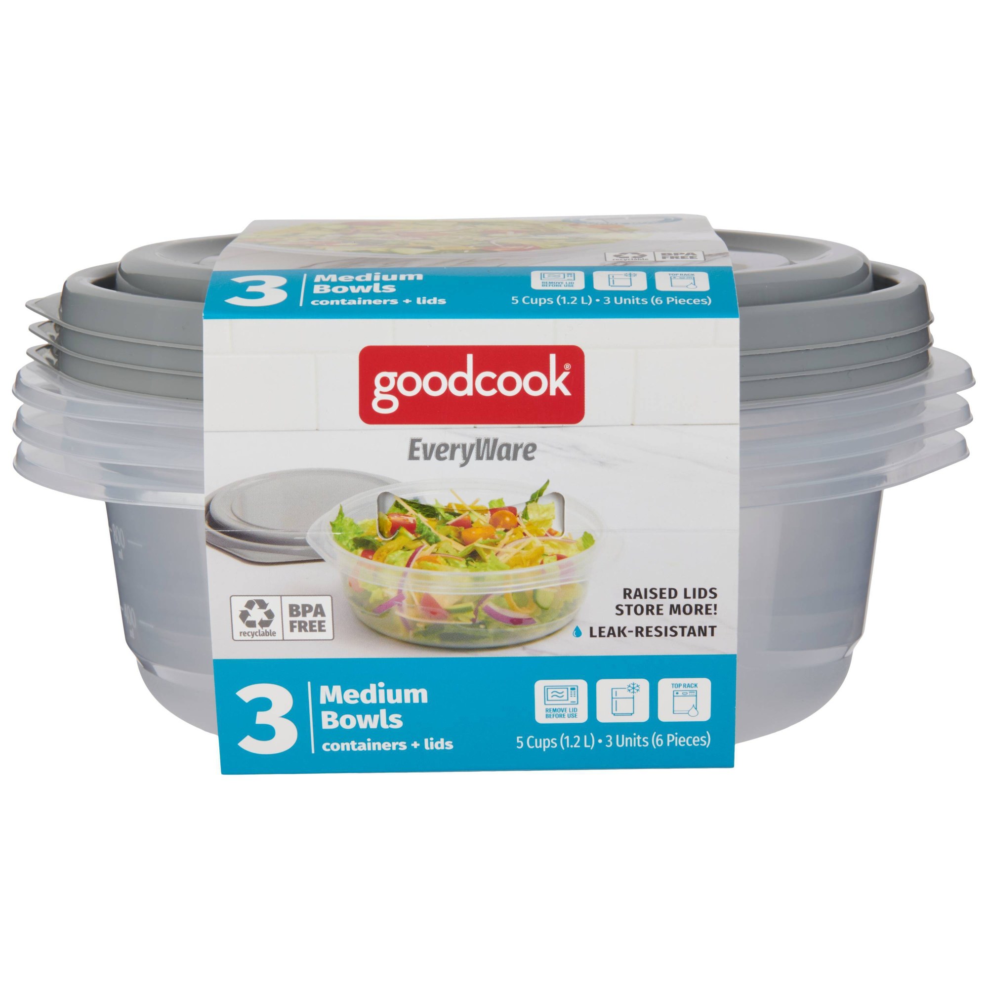 6개입 원형 5컵 음식 보관 용기(뚜껑 포함), 식사  - Food Storage Time 리뷰 및 가격