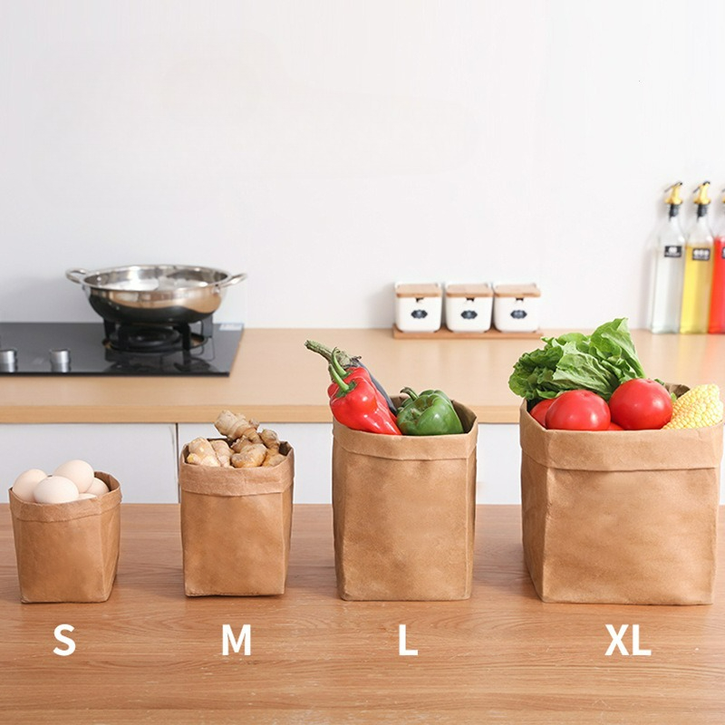 크라프트 종이봉투 세척 가능한 종이 보관봉투 재사용 가 - Food Storage Bags Reusable 리뷰 및 가격