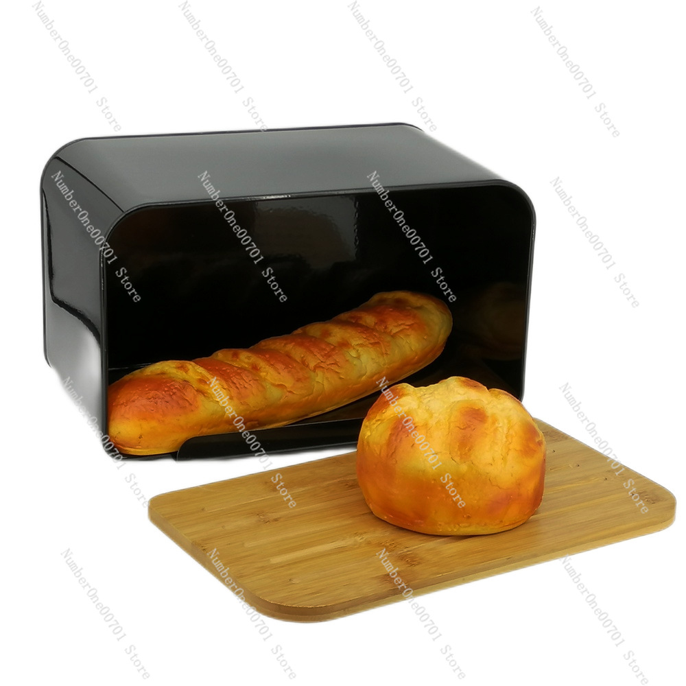 대나무 뚜껑이 있는 주방 빵 보관함, 스테인리스 스틸  - Food Storage Bins 리뷰 및 가격