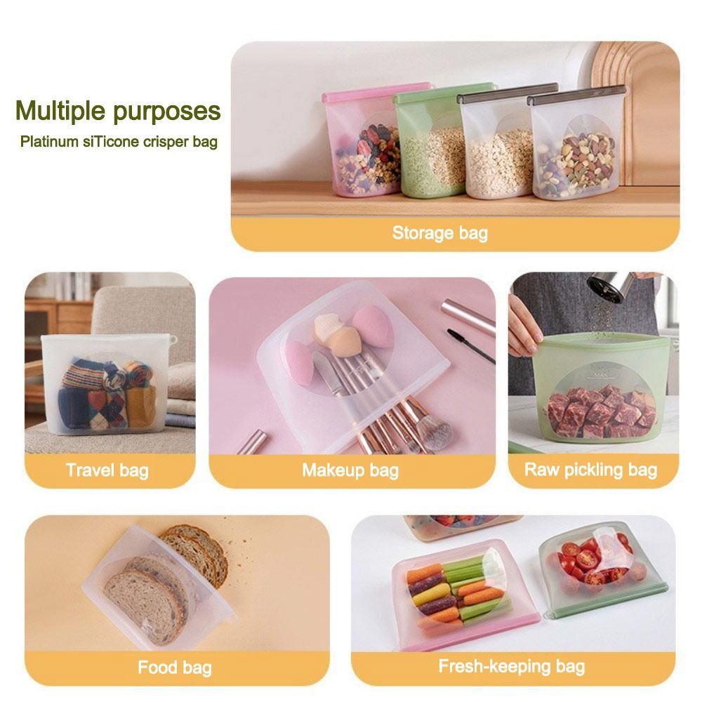 실리콘 식품 보존 백 방습 재사용 가능 식품 포장 백  - Food Storage Zip Bags 리뷰 및 가격