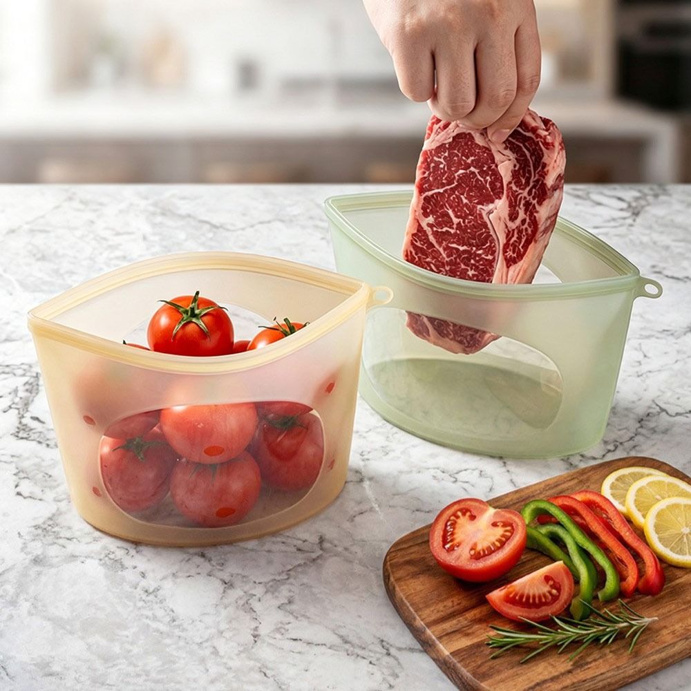 실리콘 식품 보존 백 방습 재사용 가능 식품 포장 백  - Food Storage Zip Bags 리뷰 및 가격