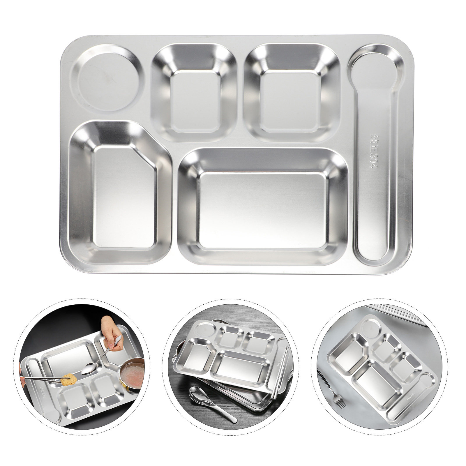 1개 스테인리스 스틸 6칸 도시락 트레이, 식사 준비  - Food Storage Stainless Steel 리뷰 및 가격