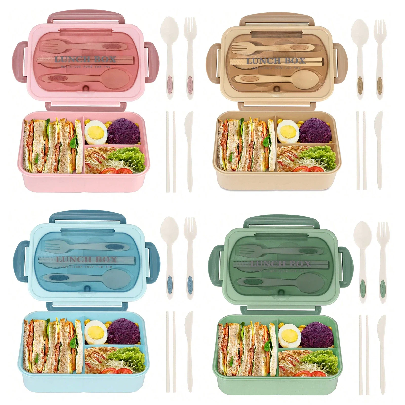 성인용 3칸 도시락통, 남녀공용 휴대용 도시락, 학교용 - Food Storage Safety 리뷰 및 가격