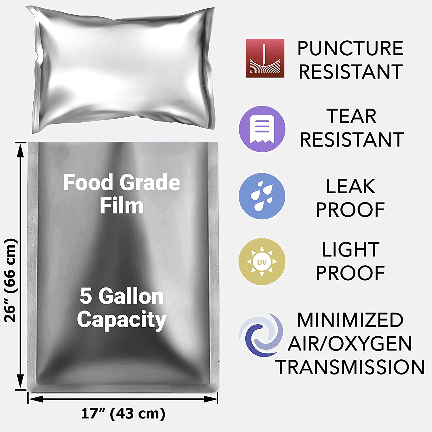 10 팩 5 갤런 마일라 백 식품 장기 보관용 알루미늄 - Food Storage Long Term 리뷰 및 가격