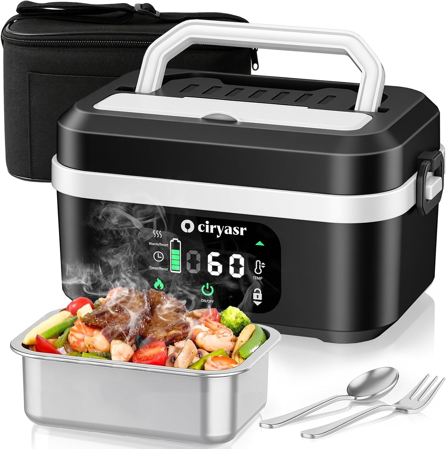 강력한 전기 도시락, 1.35L 20000mAh 배터리 - Food Storage Warmer 리뷰 및 가격