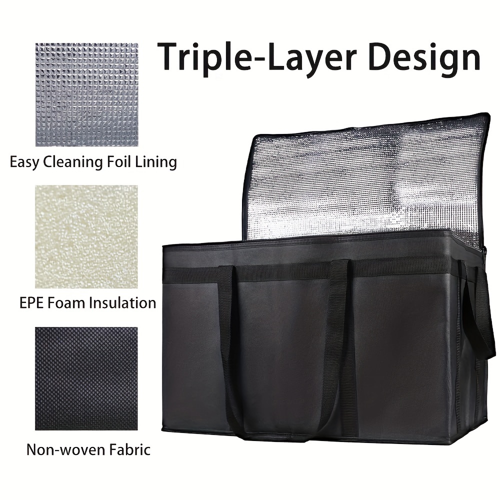 재사용 가능한 접이식 절연 식품 가방, 피자 테이크아웃 - Food Storage Bags Reusable 리뷰 및 가격