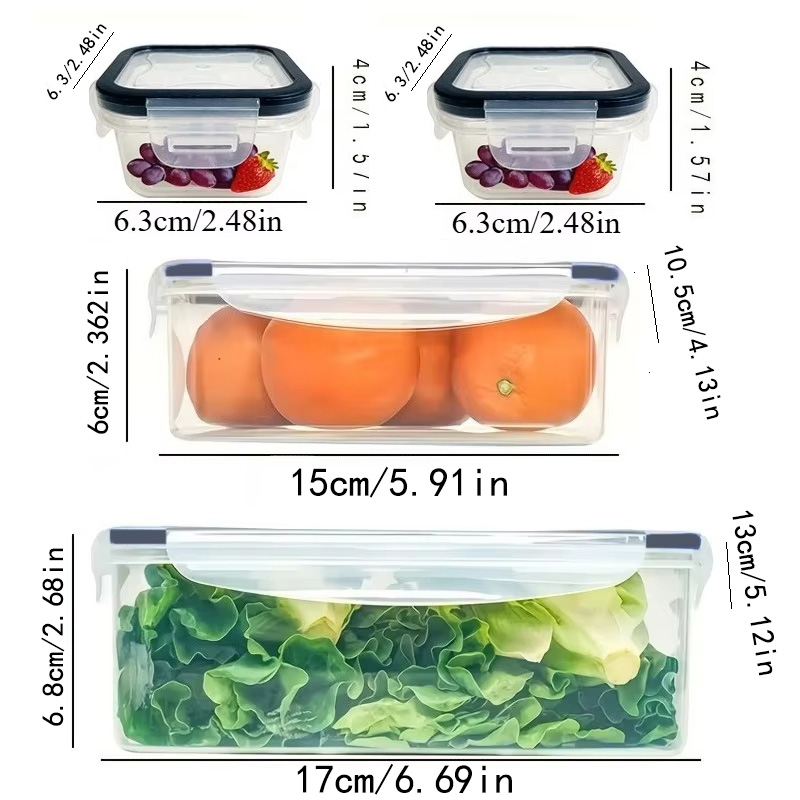 8Pcs 용기 4개 뚜껑 4개 세트 주방 밀폐용기 플라 - Food Storage Bins 리뷰 및 가격
