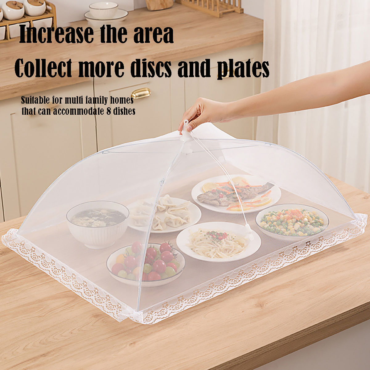 식품 커버 메쉬 접이식 빨 수있는 파리 테이블 커버 곤 - Food Storage Long Term 리뷰 및 가격