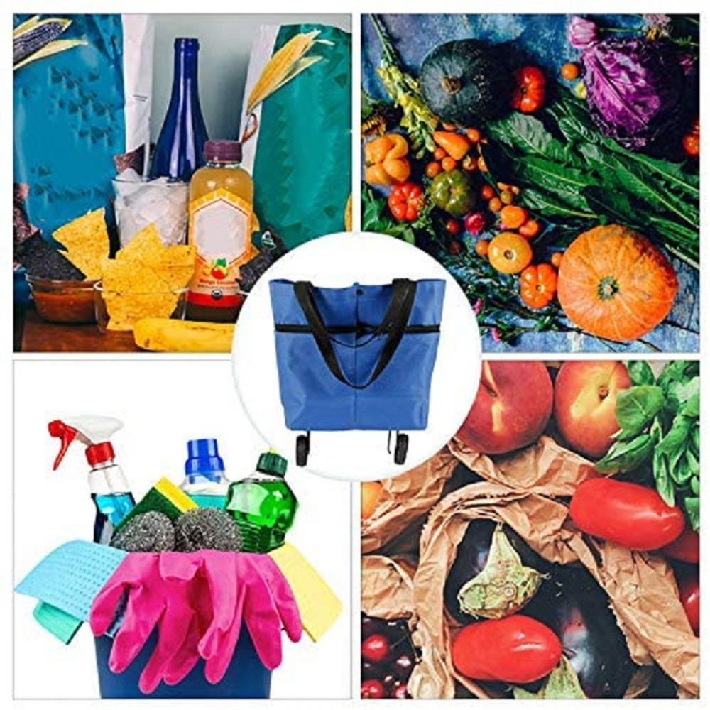 접이식 쇼핑 트롤리 가방 재사용 가능한 식료품 가방 식 - Food Storage Bags Reusable 리뷰 및 가격