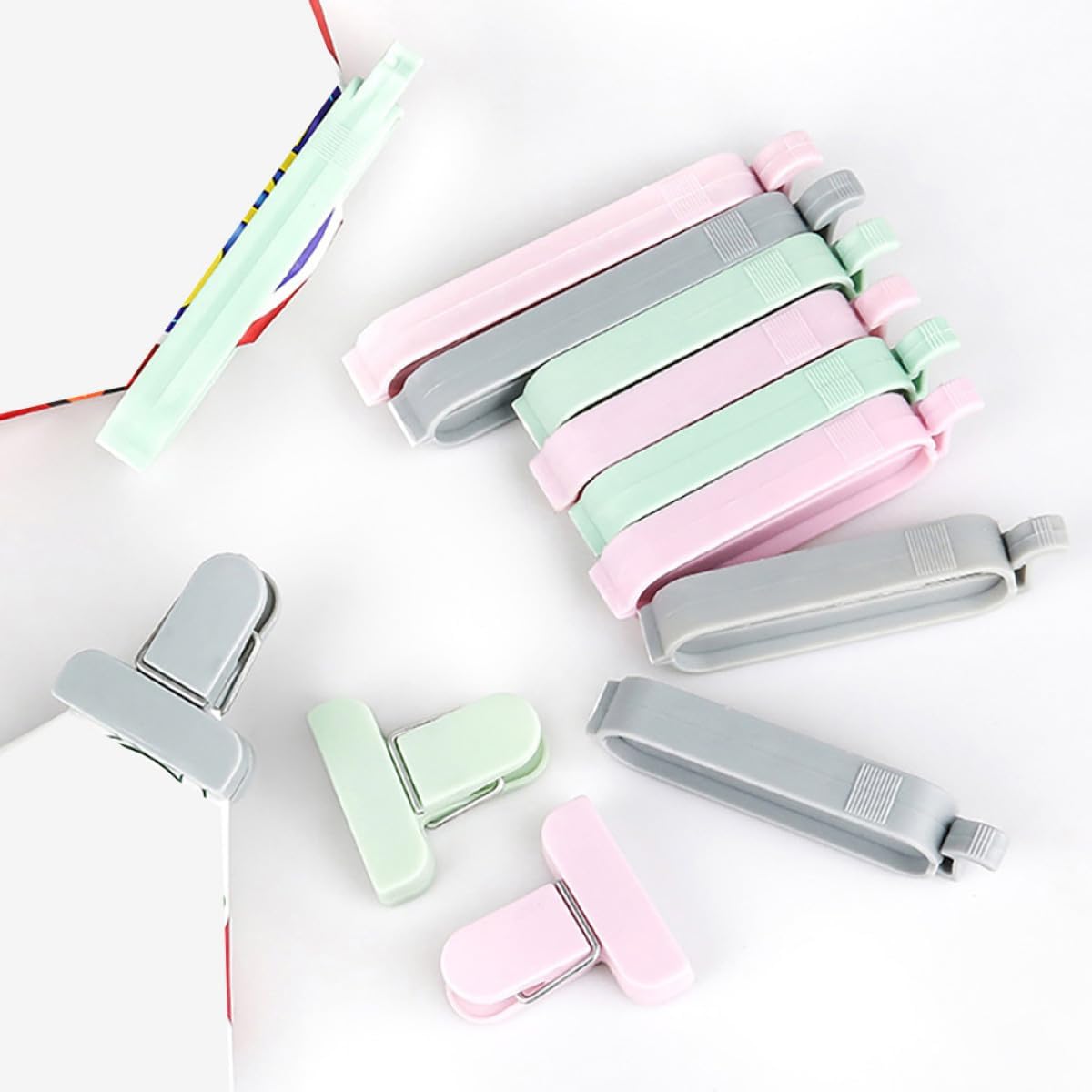 12pcs 혼합 색상 플라스틱 씰링 클립 식품 저장용  - Food Storage Zip Bags 리뷰 및 가격