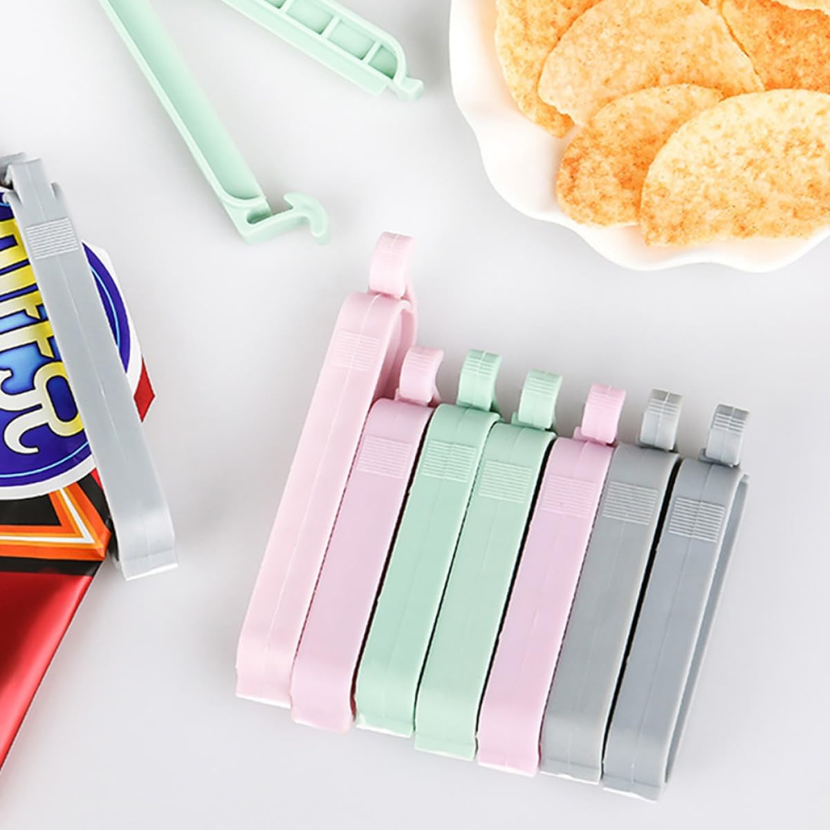 12pcs 혼합 색상 플라스틱 씰링 클립 식품 저장용  - Food Storage Zip Bags 리뷰 및 가격