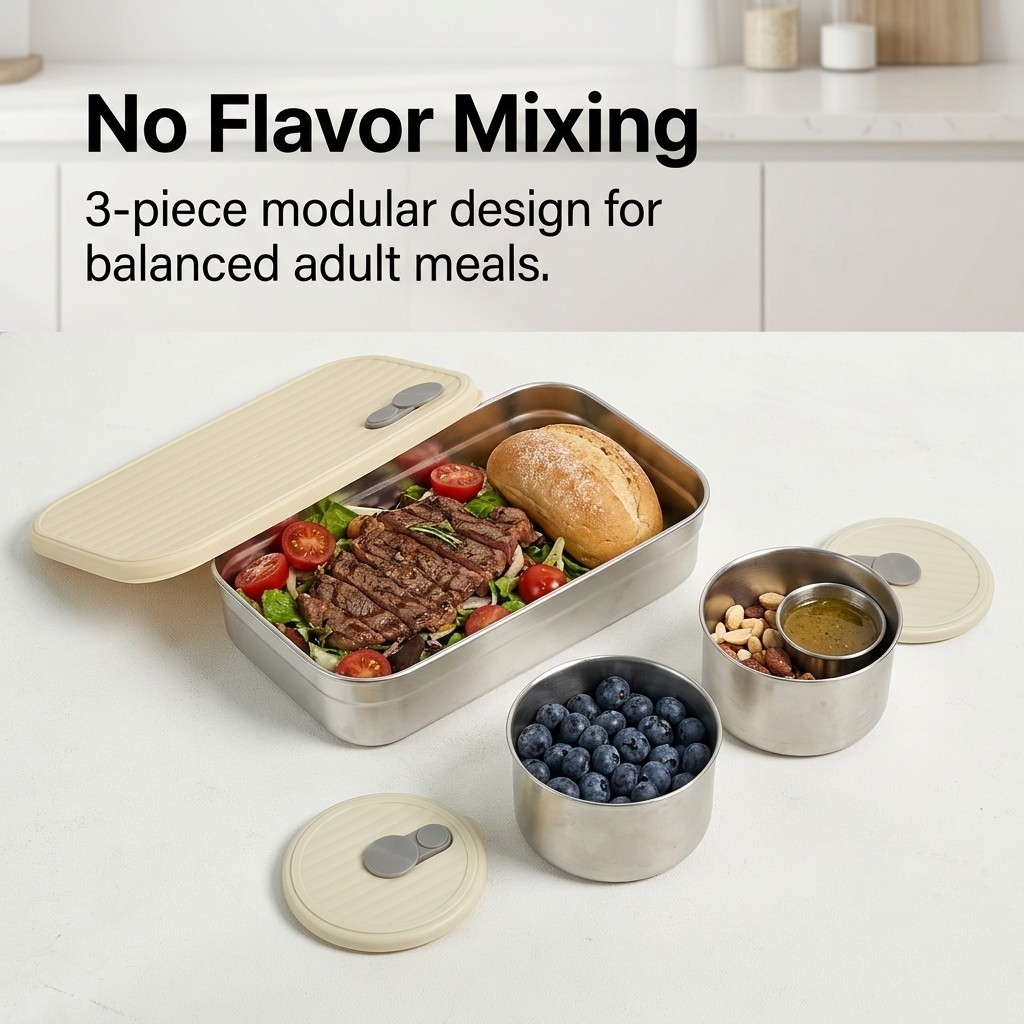 전자레인지 사용 가능 304 스테인리스 도시락 세트 3 - Food Storage Safety 리뷰 및 가격