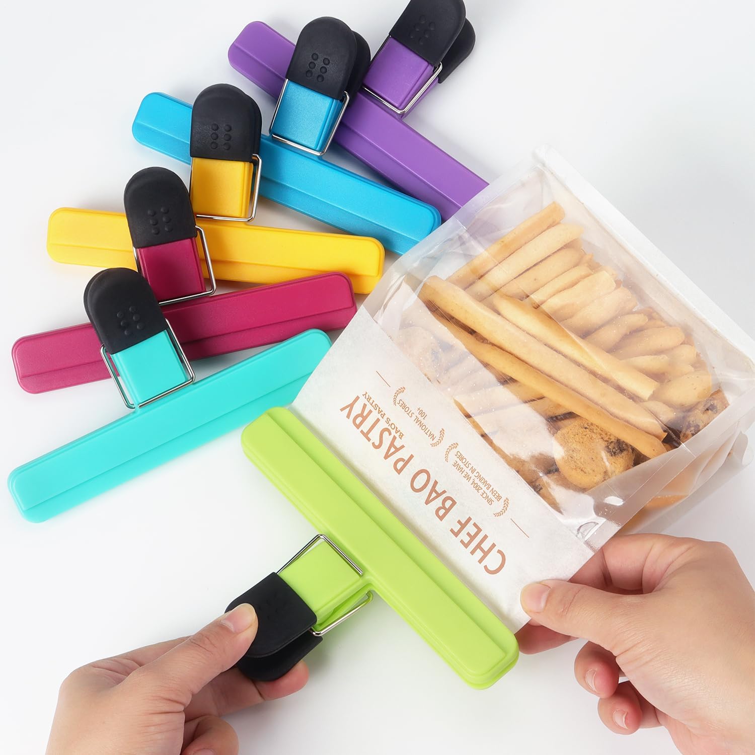 3-12PCS 다목적 씰링 클립 내구성있는 주방 스낵  - Food Storage Bags Reusable 리뷰 및 가격