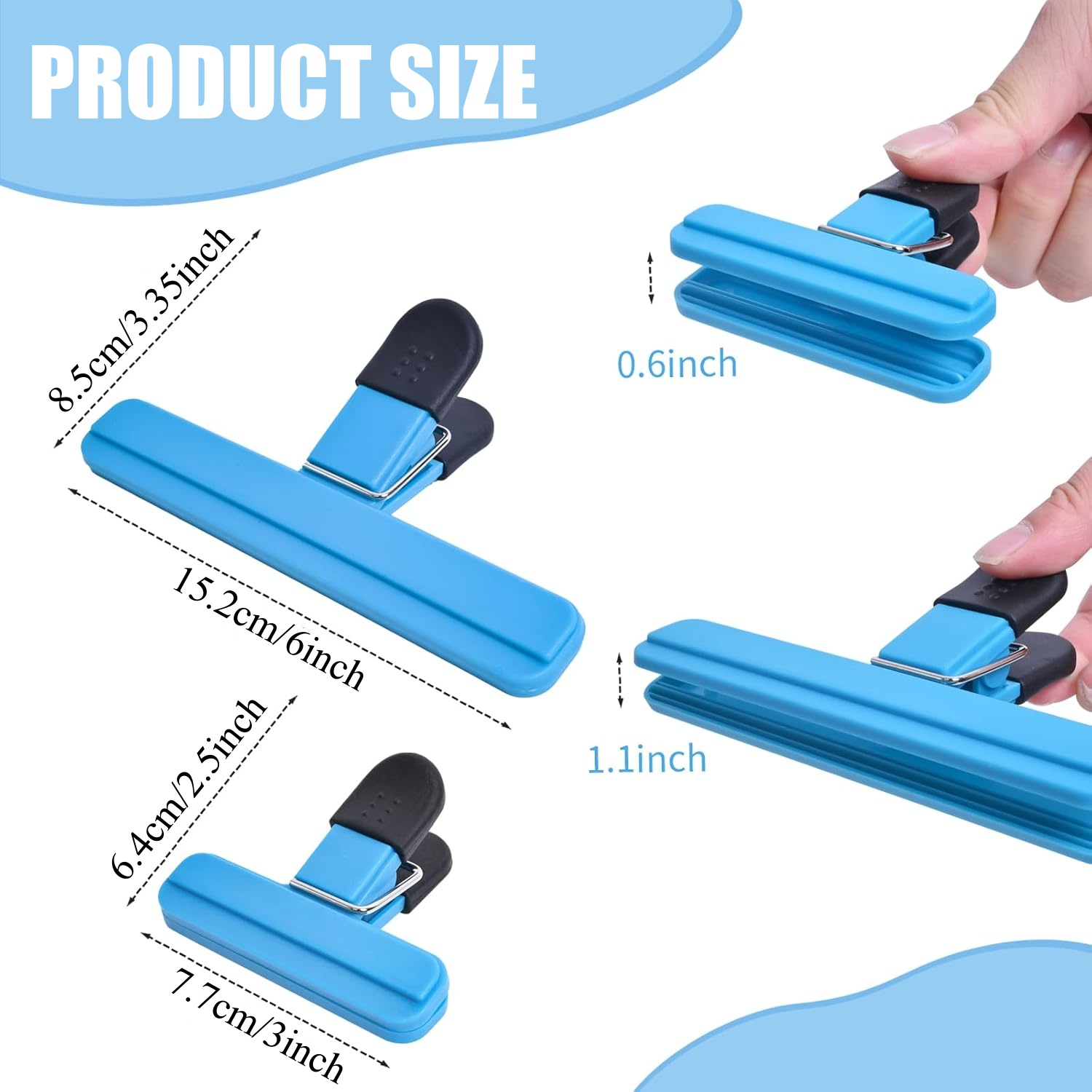 3-12PCS 다목적 씰링 클립 내구성있는 주방 스낵  - Food Storage Bags Reusable 리뷰 및 가격