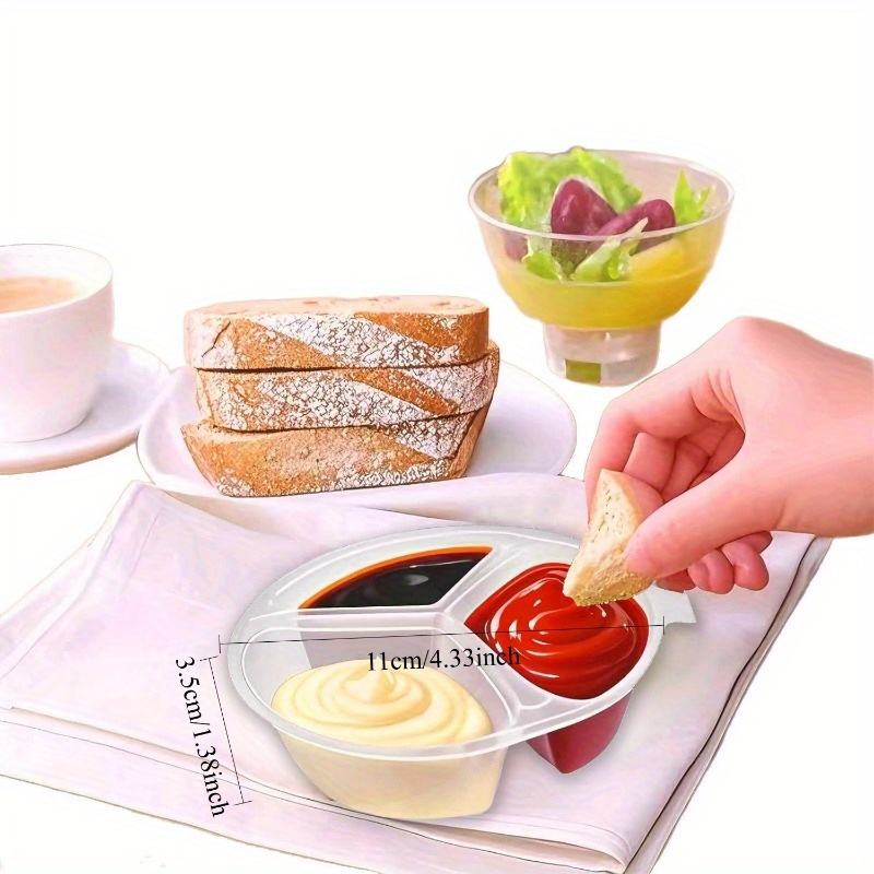 뚜껑이 있는 3칸 일회용 식품 용기 - 식사 준비, 피 - Food Storage Safety 리뷰 및 가격