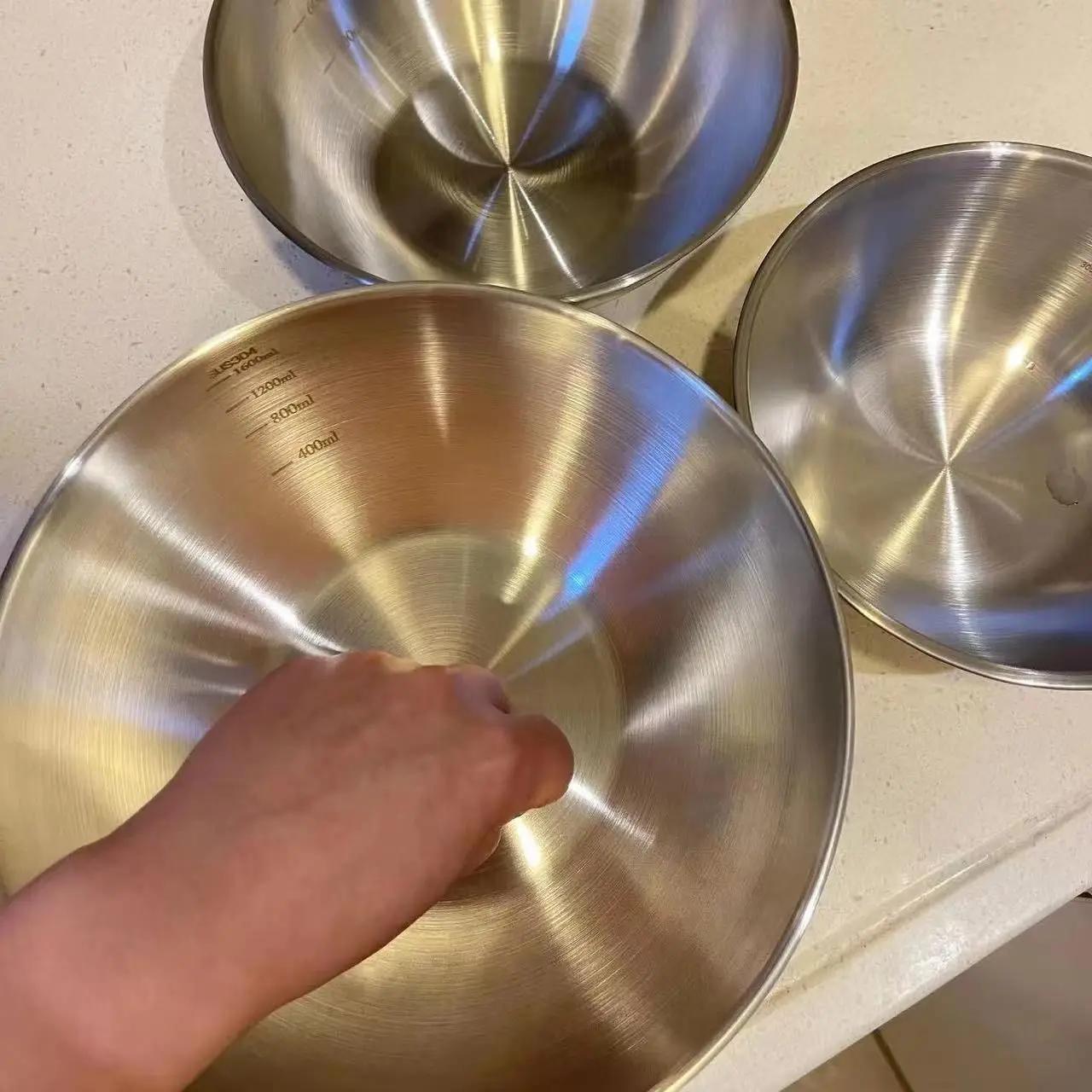 1-3 스테인리스 스틸 볼 세트(저울 포함) - 요리, - Food Storage Stainless Steel 리뷰 및 가격