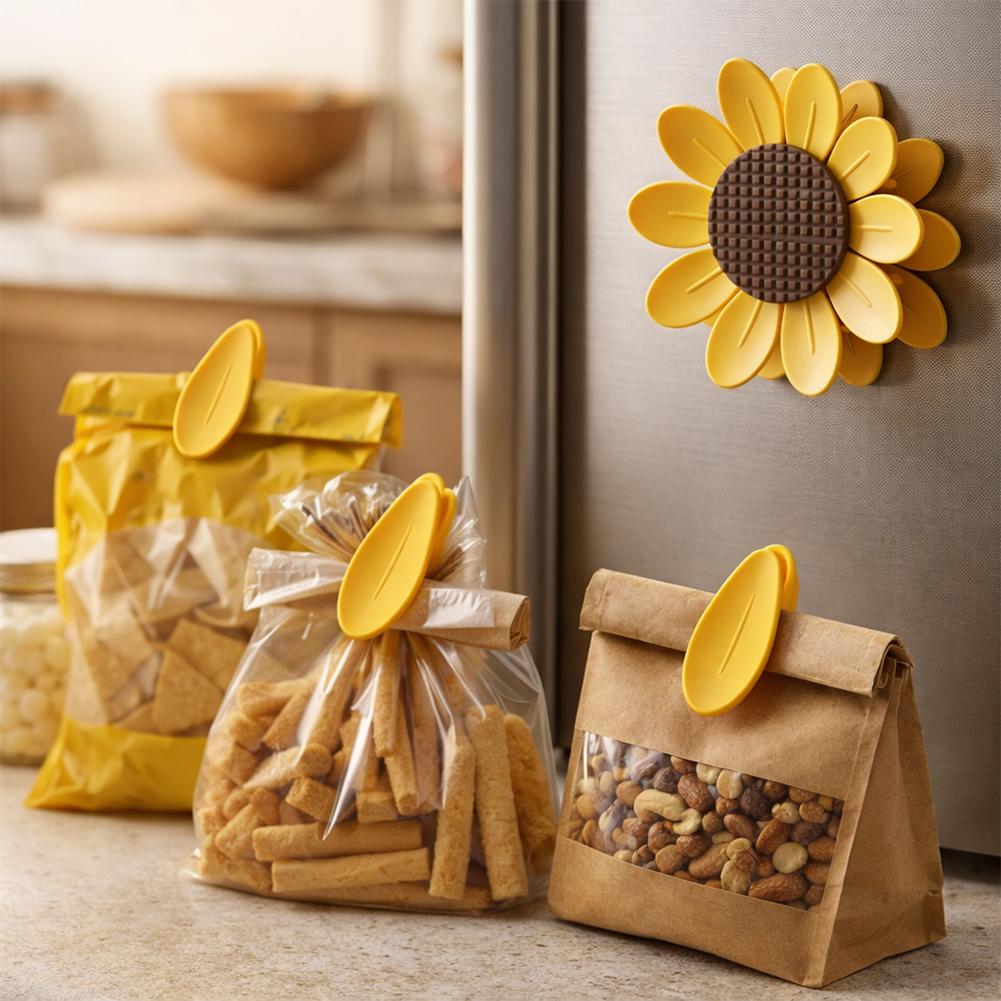 10Pcs 귀여운 해바라기 자석 식품 밀봉 클립 (베이 - Food Storage Notes 리뷰 및 가격