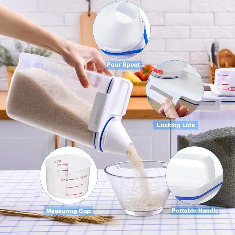 쌀 건조식품 보관 용기 BPA 프리 식품 보존 용기 플 - Food Storage Time 리뷰 및 가격