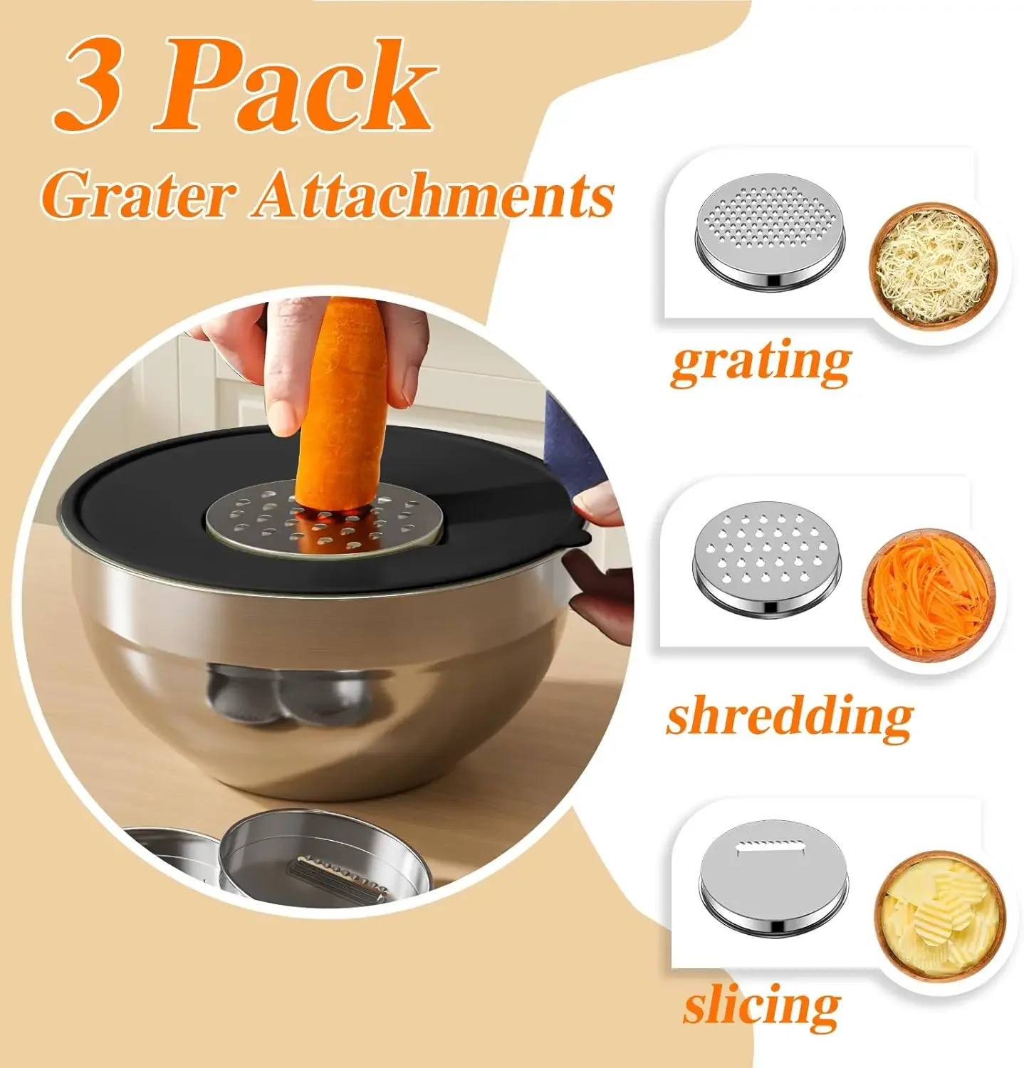 6개 스테인리스 스틸 믹싱 볼 세트 (밀폐 뚜껑 포함) - Food Storage Stainless Steel 리뷰 및 가격