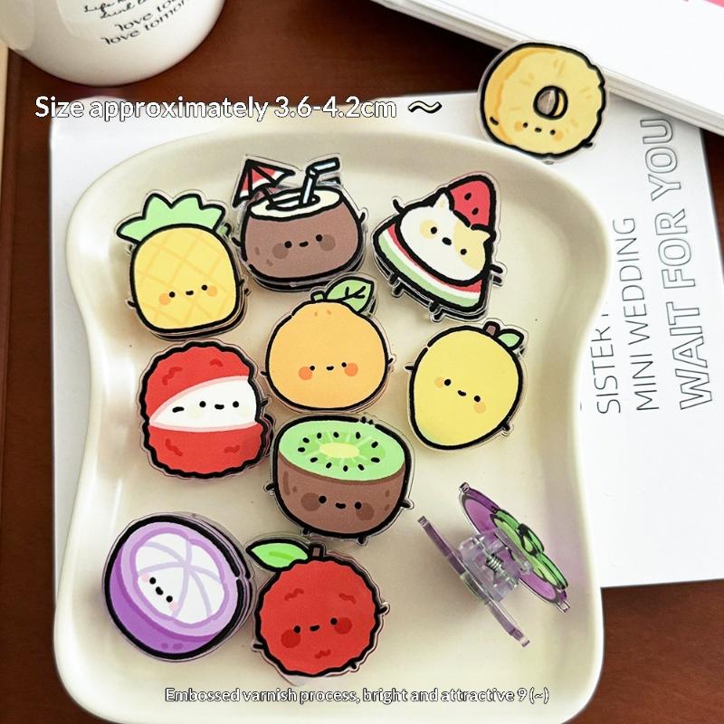 만화 과일 장식용 밀봉 클립 4개입 귀여운 PP 클립  - Food Storage Notes 리뷰 및 가격